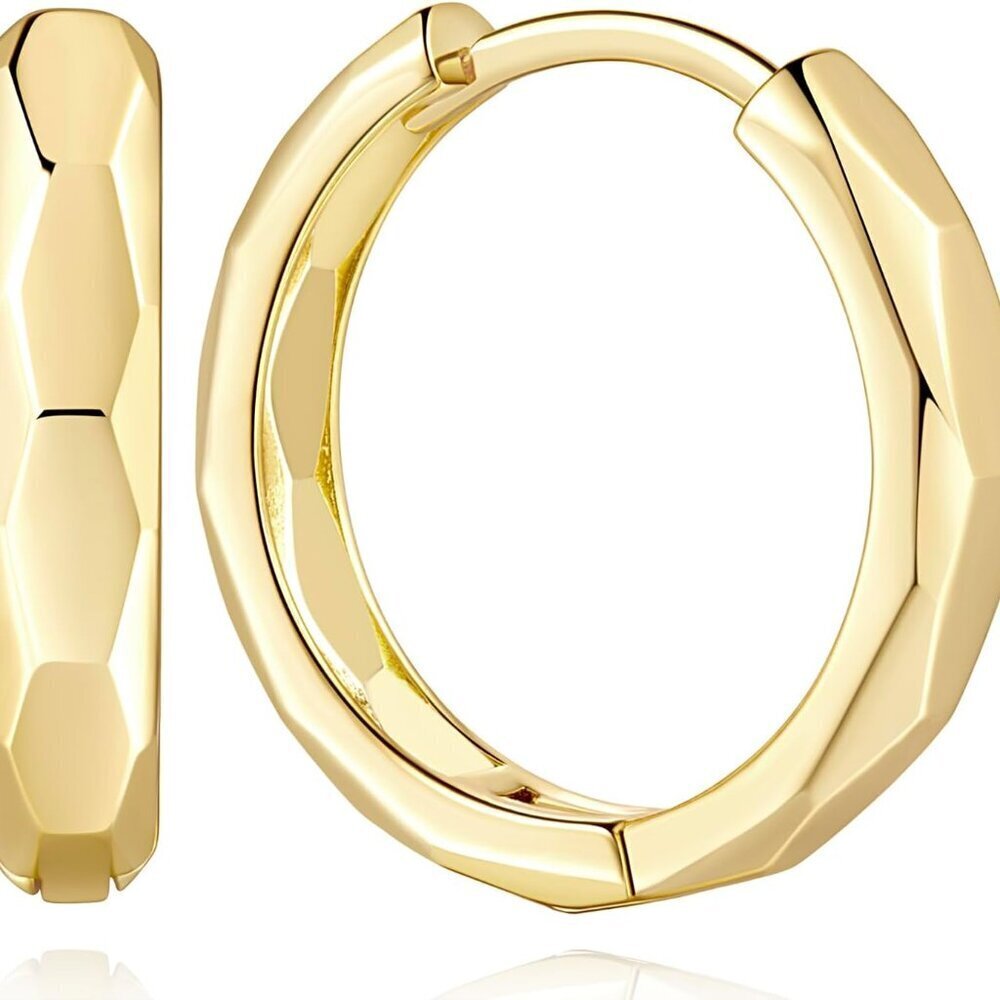 14K Gold Hoop Earrings Women Small Chunky Hypoallergenic Fashion Jewelry